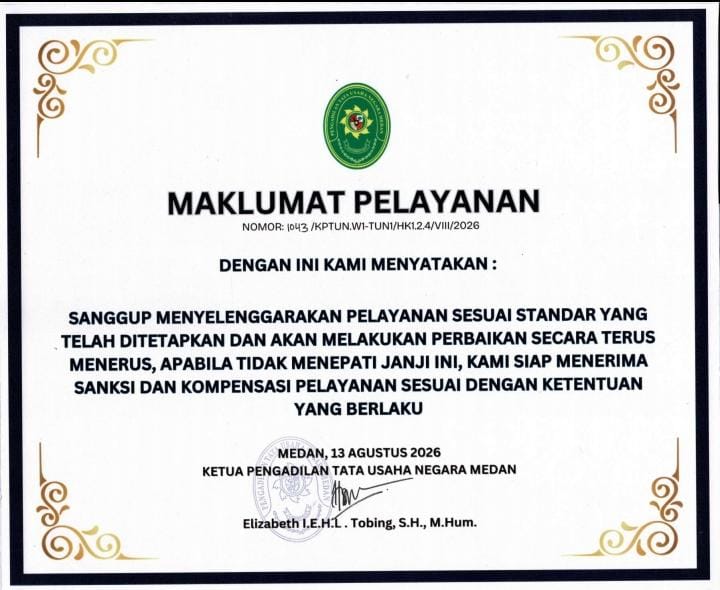 Maklumat Pelayanan PPID PTUN Medan